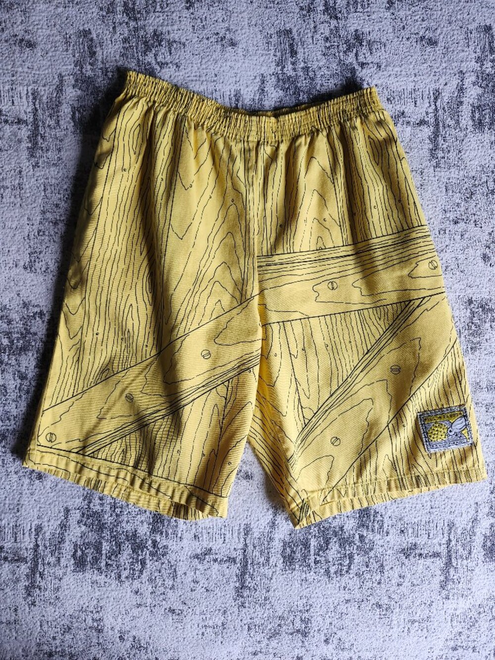 Yellow Wood Grain Fabric "Fill a Feeder" Bravo Clothing for Kids